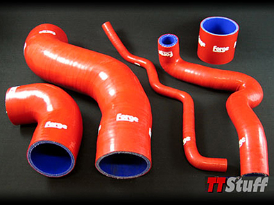 Forge-Silicone Turbo Hoses-5 Piece Kit-TT 180 AWP-Red