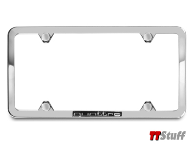 Audi - License Plate Frame - quattro - Polished