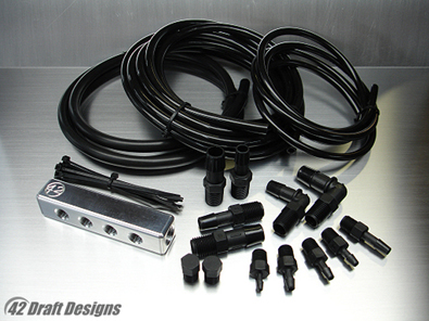 42 Draft Designs-Inline Vacuum Manifold Kit-CNC Finish