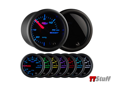 Glowshift-Tinted 7 Color 15 PSI Boost/Vac Gauge