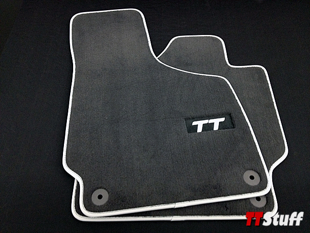 Audi TT 1999-2006 Black Floor Mats With Sline Logo With Clips LHD Side NEW