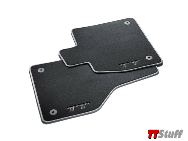 Audi TT 1999-2006 Black Floor Mats With Sline Logo With Clips LHD Side NEW