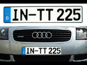 German Euro License Plate - Custom Plate with License Plate Frame